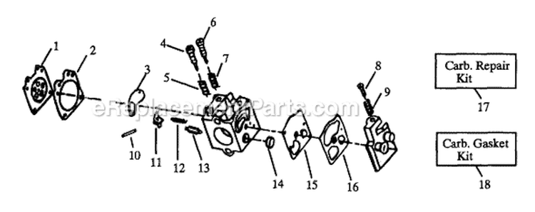 Page A Diagram and Parts List for XT-90  Weed Eater Trimmer